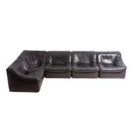 Modulaire Mid Century Lederen Bank Van De Sede (ds 46), Zwitserland 1970