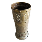 Brass Hall Stick / Umbrella Stand / With Small Water Bucket Inside thumbnail 1