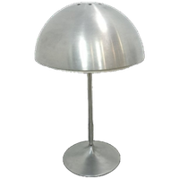 Zilverkleurige Tafel Bollamp Vintage Tafellamp