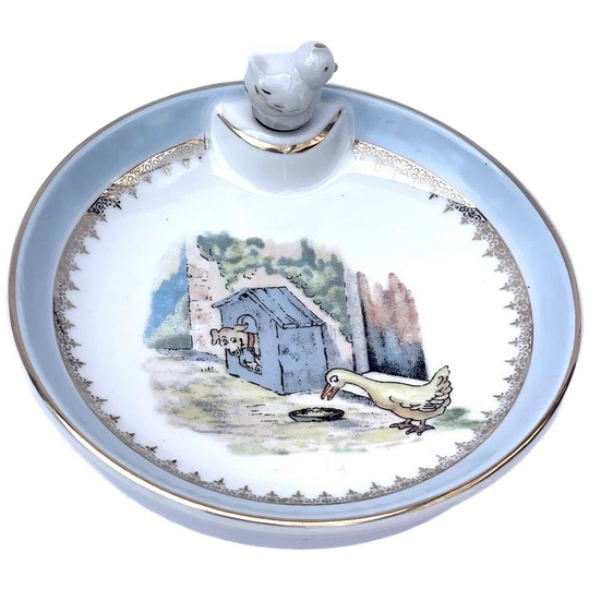 Brocante Warmhoudbord Kind 1