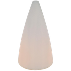 Vintage Frosted Wit Glas Kegel Tafellamp 1969 Mid Century thumbnail 1