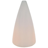 Vintage Frosted Wit Glas Kegel Tafellamp 1969 Mid Century