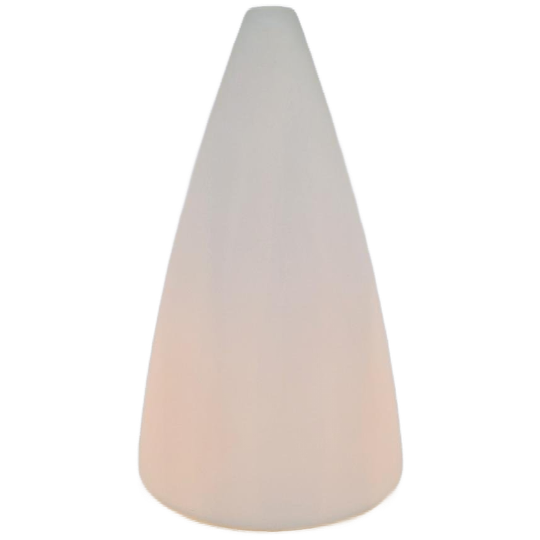 Vintage Frosted Wit Glas Kegel Tafellamp 1969 Mid Century 1