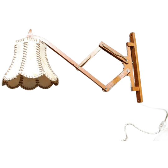 Vintage Houten Schaarlamp - Jaren '60 1
