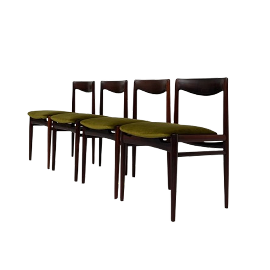 Set Of 4 Vintage Rosewood Dining Chairs 1