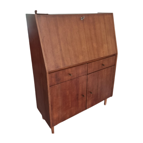 Teak Mid Century (Jaren 60 70) Vintage Secretaire Kast