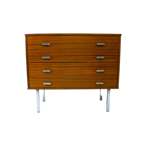 Mid-Century Dresser With Metal Handles