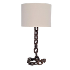 Brutalist Tafellamp Sculptuur Kettinglamp France ’70 Vintage thumbnail 1