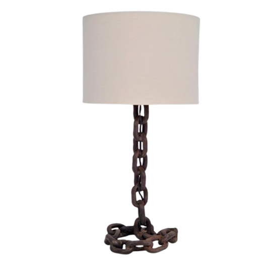 Brutalist Tafellamp Sculptuur Kettinglamp France ’70 Vintage 1
