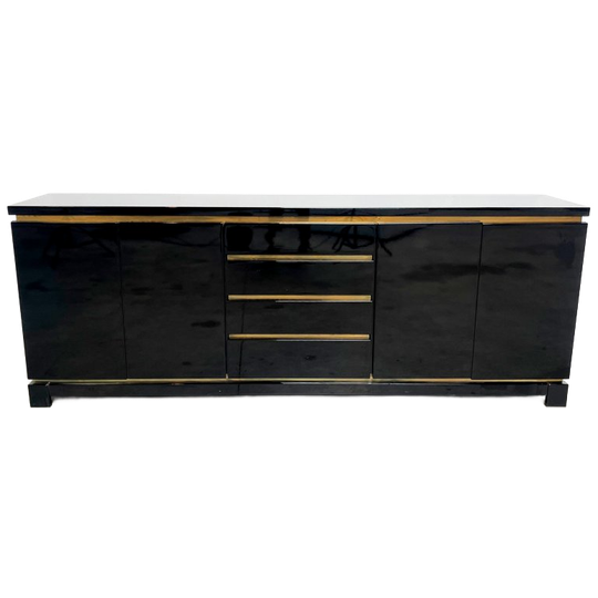Lacquer Credenza By Jean Claude Mahey, 1970s 1