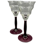 Set Art Deco Ponti Glaasjes Kristal Unie Maastricht 2 Stuks thumbnail 1