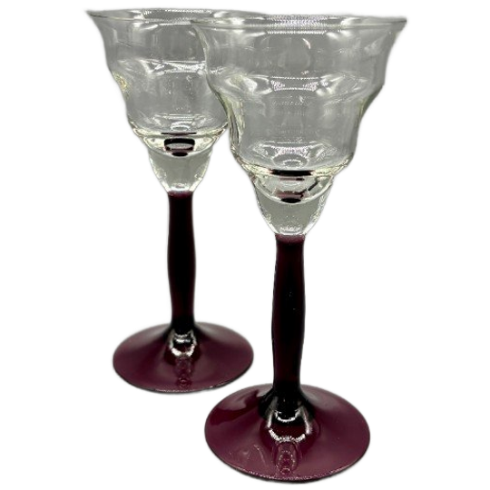 Set Art Deco Ponti Glaasjes Kristal Unie Maastricht 2 Stuks 1