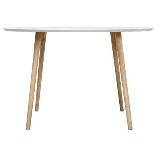 Sofacompany Allie Eettafel Eikenhout Zeep Wit Ø 120cm 1