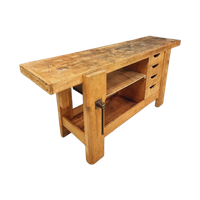 Oude Werkbank Sidetable Badkamermeubel Beukenhout 45X175 Cm