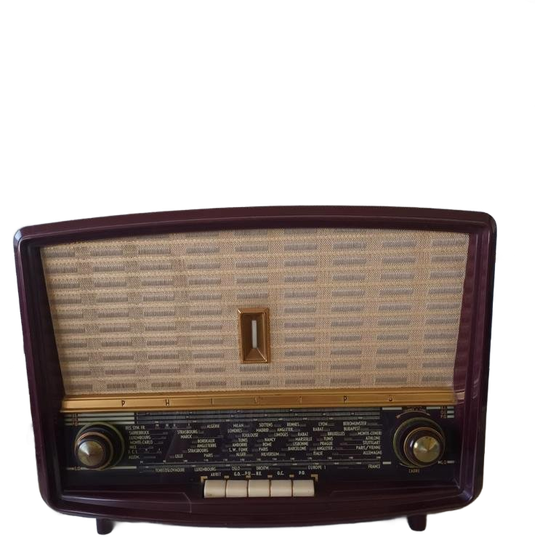 Antieke Philips Radio B4f70a/03 1958 1