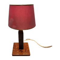Frans Art Deco Tafellampje Met Wortelnoten