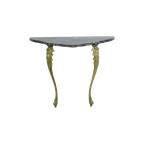 Franse Marmeren Console Sierlijke Messing Poten Barok Stijl thumbnail 1