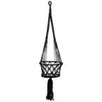Bazar Bizar | De Macramé Planthanger - Zwart - M thumbnail 1