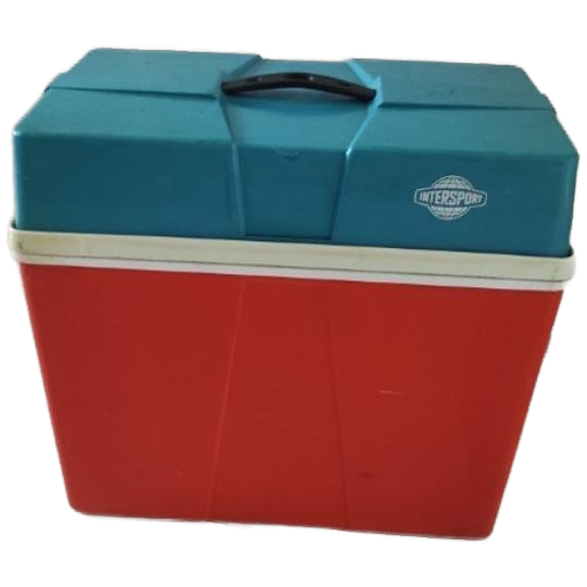 Vintage Koelbox Oranje Blauw 1