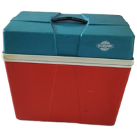 Vintage Koelbox Oranje Blauw