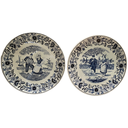 Set Van Twee Delfts Blauwe Wandborden (boch) 1