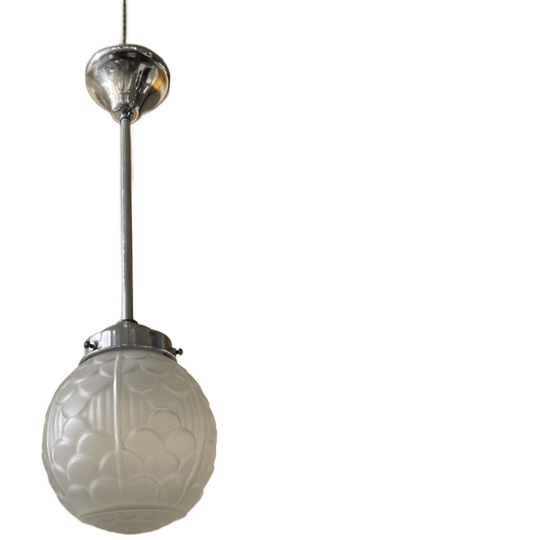 Lamp Hanglamp Art Deco 1930 Matglas Frans 1