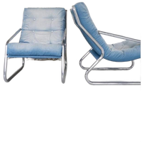 Per Stuk - Vintage Buisframe Fauteuils Opnieuw Bekleed