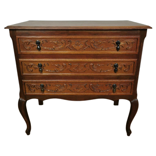 Vintage Queen Ann Ladekast, Commode Dressoir Ladekastje 01