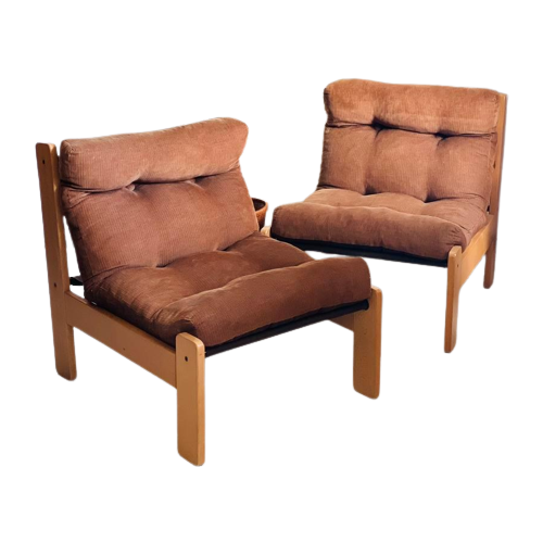 Vintage Seventies Fauteuiltjes In Rib