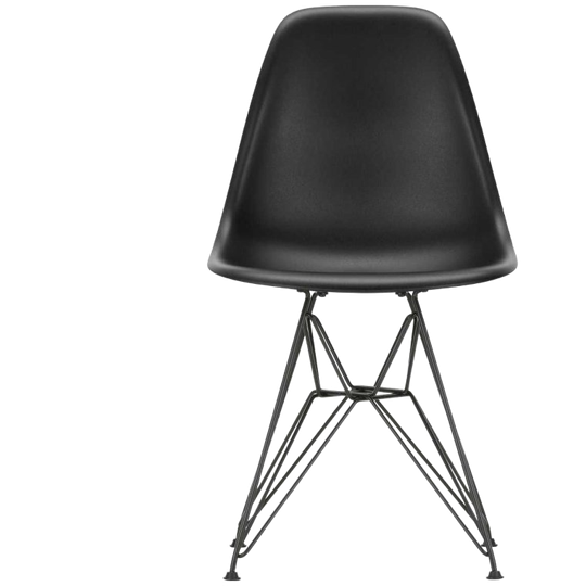 Vitra | Eames Dsr Stoel Zwart Gepoedercoat Onderstel, Deep Black 1