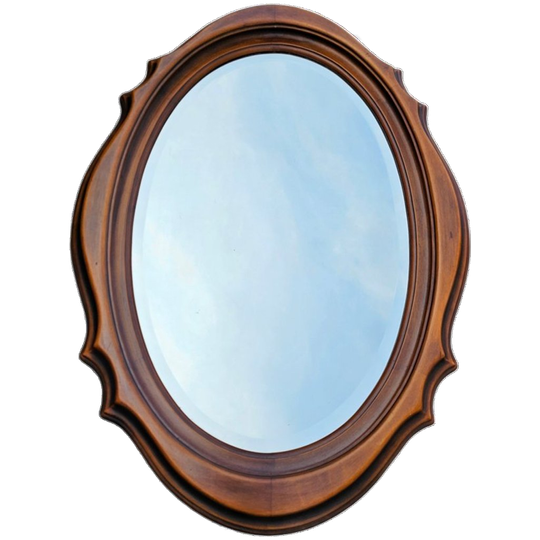 Oval Mirror 1960s / Facet Cut 1