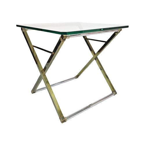 Ghyczy - Design Peter Ghyczy - Messing - Glas - Side Table - Holland - 1960'S