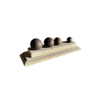 Set Van 4 Kanonballen C. 1800 Op Een Decartieve Stenen Stand Uit Het Atelier Van Walter De Buck thumbnail 1