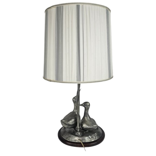 Etain - Tin - Xl Vloerlamp - Decoratieve Figuurlamp - 3e Kwart 20e Eeuw 1