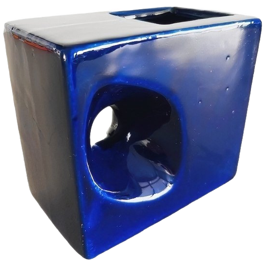 Mid-century Blauw Vaasje Sculptuur Afina Rijnsburg 1970’s 1