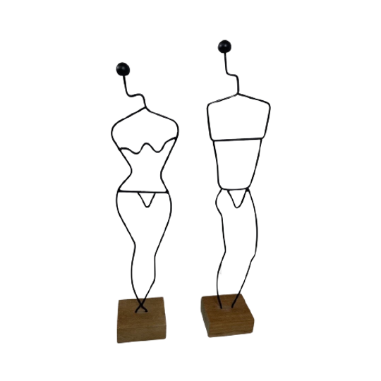Memphis Style / Postmodern Design - Ehlén Johansson / Laurids Lonborg - Sculpture Of Male And Fem 1