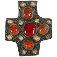 Klein Kruis Crucifix Aardewerk Perignem Amphora Stijl