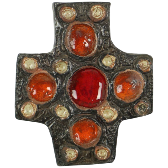 Klein Kruis Crucifix Aardewerk Perignem Amphora Stijl 1