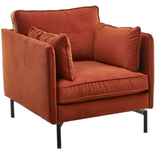 Polspotten Fauteuil Velvet Rust 1