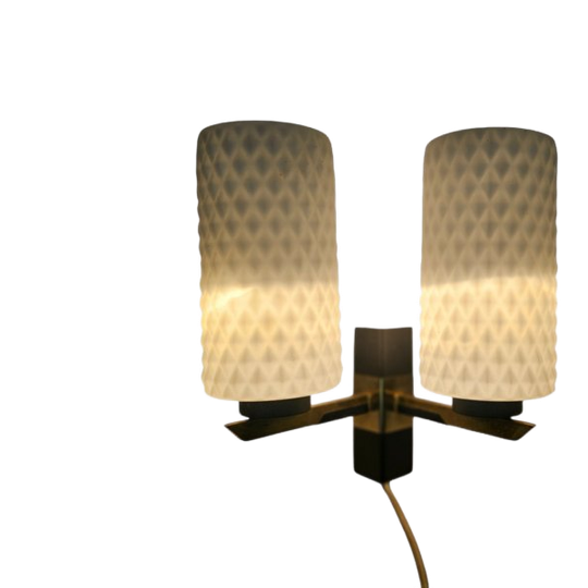 Targetti Sankey - Wandlamp - 2 Armen - Italie - Luxury - Messing - Metaal - Glas - 50's 1