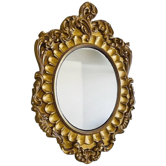Barok Brocante Mid-century Gouden Spiegel Gips 1950’s 1