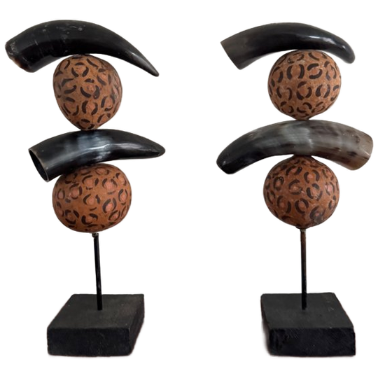Rare Buffalo Horn Sculptures 1