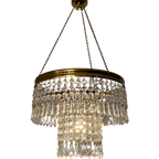 Art Deco Hanglamp Kristal Kroonluchter Met Punt Pegels thumbnail 1