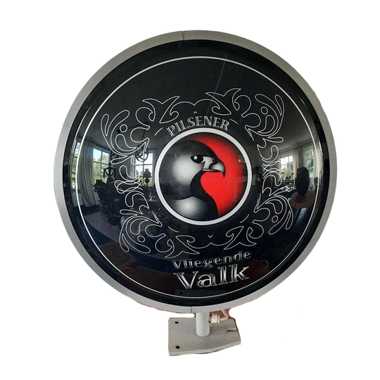Vliegende Valk Pilsener Bierreclame / Lichtbak 70cm Diameter 1