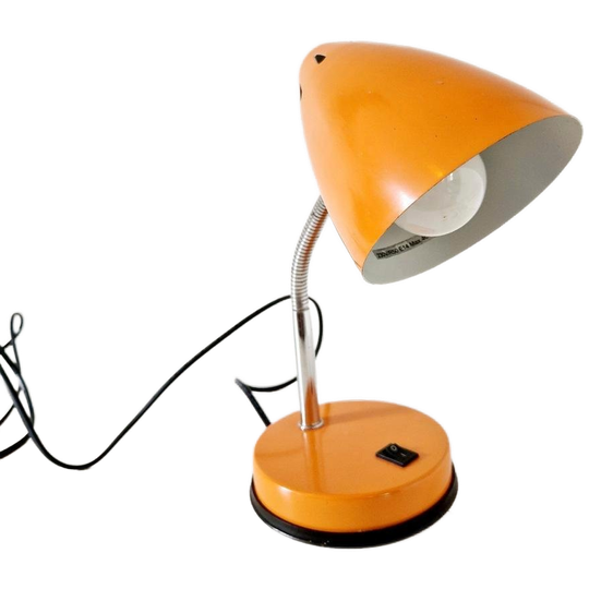 Vintage Oranje Bureau Lampje Uit De Jaren 90 1