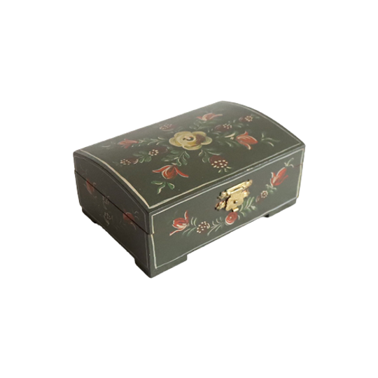 Vintage Sieraden Kistje Hindelooper Schilderwerk Roosjestijl 1