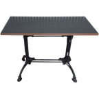 Gietijzeren Grote Terrastafel Met Formica Tafelblad. thumbnail 1