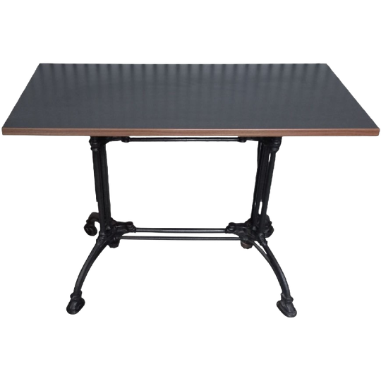 Gietijzeren Grote Terrastafel Met Formica Tafelblad. 1