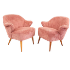 2 Roze Cocktail Stoeltjes | Nieuw Gestoffeerd Rib Artifort thumbnail 1
