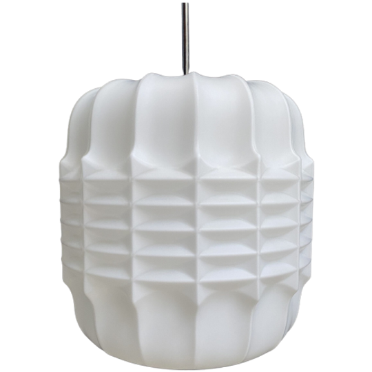 Opaline Pendant Lamp 1960s Brutalist Style 1